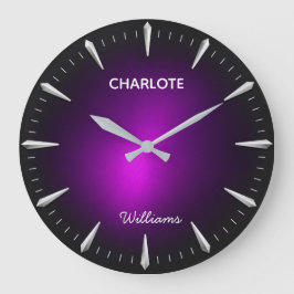 Minimalist Contemporary Modern Purple Grote Klok