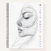Minimalist Continuous Line Art Notebook Notitieboek (Voorkant)