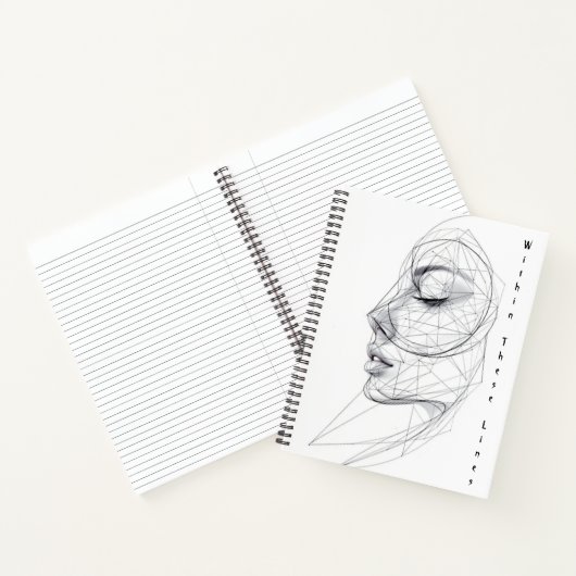 Minimalist Continuous Line Art Notebook Notitieboek (Binnen)