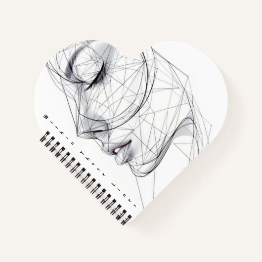 Minimalist Continuous Line Art Notitieboek (Voorkant)