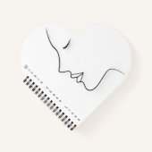 Minimalist Continuous Line Art Planner Notitieboek (Voorkant)