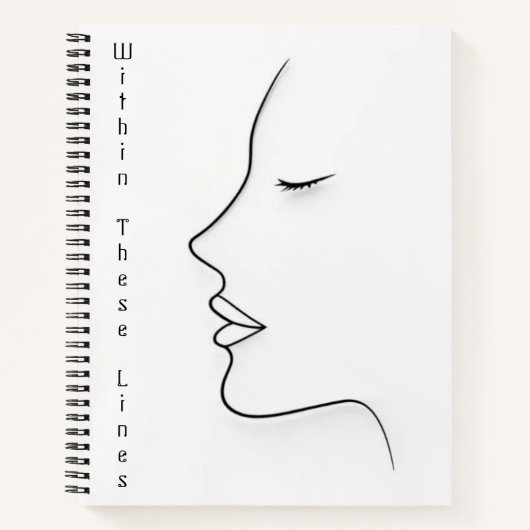 Minimalist Continuous Line Art Planner Notitieboek (Voorkant)