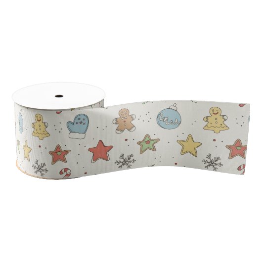 Minimalist Cookie Doodles Christmas Grosgrain Lint (Spoel)