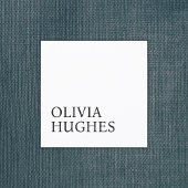 Minimalist Cool Black White Bold Vierkante Visitekaartje