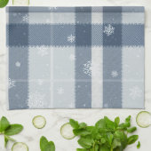 Minimalist Cool Gray Plaid Kitchen Towel – Neutral Theedoek (Gevouwen)
