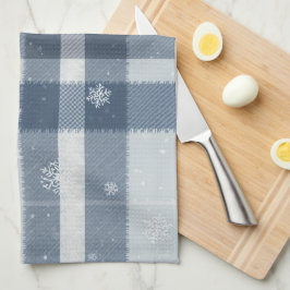 Minimalist Cool Gray Plaid Kitchen Towel – Neutral Theedoek