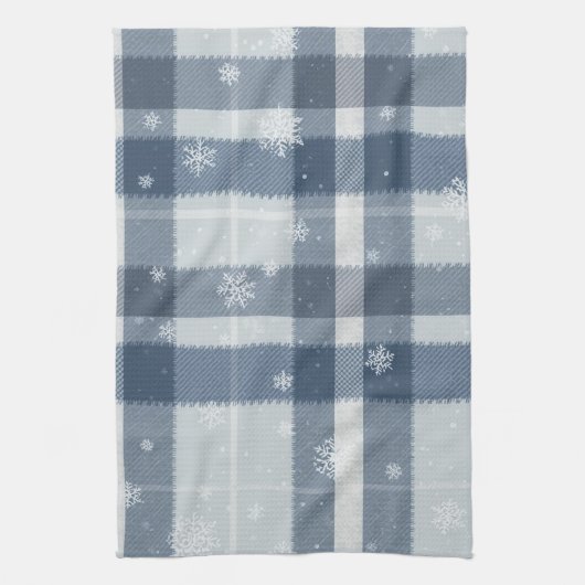 Minimalist Cool Gray Plaid Kitchen Towel – Neutral Theedoek (Verticaal)