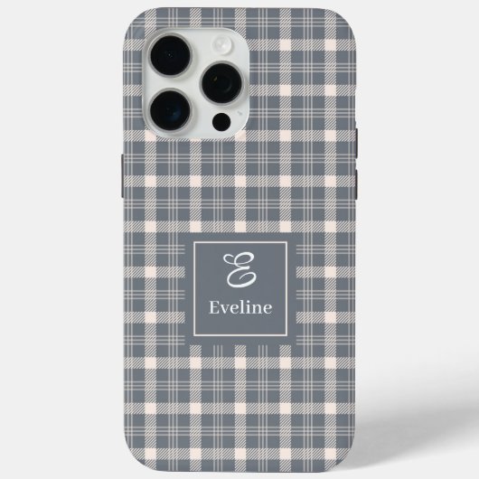 Minimalist Coral Grey iPhone Case Elegant Style (Achterkant)