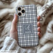 Minimalist Coral Grey iPhone Case Elegant Style