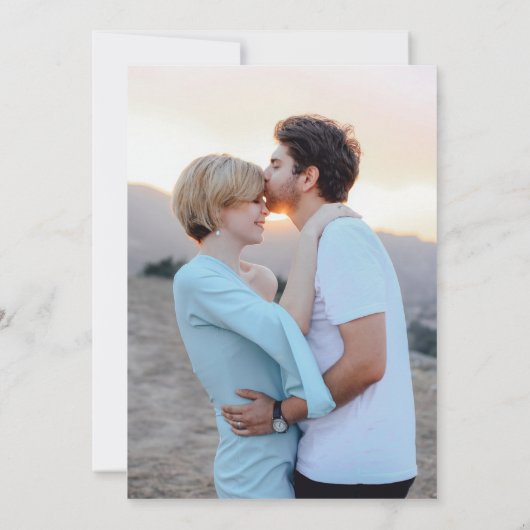 Minimalist Cotemporary QR Code Photo Wedding Save The Date (Achterkant)