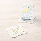 Minimalist Couple Monogram  Kartonnen Onderzetters (Insitu)