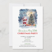 Minimalist Cozy Christmas Scene Digital Invitation Kaart (Voorkant)