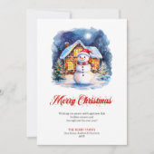 Minimalist Cozy Christmas Scene Greeting Card Feestdagenkaart (Voorkant)
