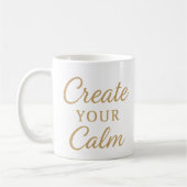 Minimalist Cozy Quote Mug – “Create Your Calm”  Koffiemok (Links)