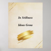 Minimalist Cream Gold Wall Art Quote Print Poster (Voorkant)