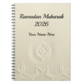 Minimalist Cream Linen Texture Ramadan Notitieboek (Voorkant)