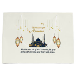 Minimalist Crescent Moon Ramadan Blessings Groot Cadeauzakje
