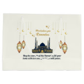  Minimalist Crescent Moon Ramadan Blessings Groot Cadeauzakje (Achterkant)