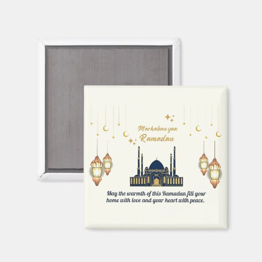  Minimalist Crescent Moon Ramadan Blessings Magneet (Voorkant / Achterkant)