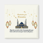  Minimalist Crescent Moon Ramadan Blessings Magneet (Voorkant)