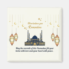  Minimalist Crescent Moon Ramadan Blessings Magneet