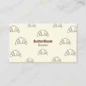 Minimalist Croissant Bakery Business Card Visitekaartje (Voorkant)