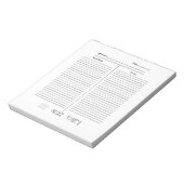 Minimalist Cursive Ta-Da Tracker Notitieblok (Linkerzijde)