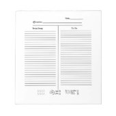 Minimalist Cursive Ta-Da Tracker Notitieblok (Voorkant)