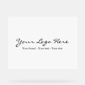 Minimalist Custom Business Logo Acryl Bord (Voorkant)