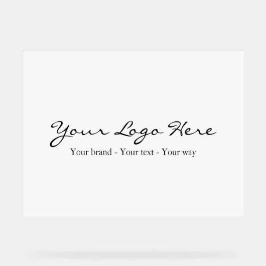 Minimalist Custom Business Logo Acryl Bord (Voorkant)