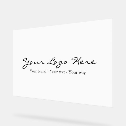 Minimalist Custom Business Logo Acryl Bord (Hoek)