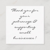 Minimalist Custom Business Logo Informatiekaartje (Achterkant)