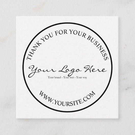 Minimalist Custom Business Logo Informatiekaartje (Voorkant)