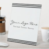 Minimalist Custom Business Logo Reclamebord Met Voetstuk (Insitu)