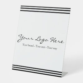 Minimalist Custom Business Logo Reclamebord Met Voetstuk