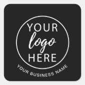 Minimalist Custom Business Logo Vierkante Sticker (Voorkant)
