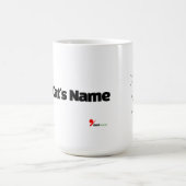 Minimalist Custom Cat Name Mug | Abstract Line Art Koffiemok (Center)