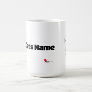 Minimalist Custom Cat Name Mug | Abstract Line Art Koffiemok