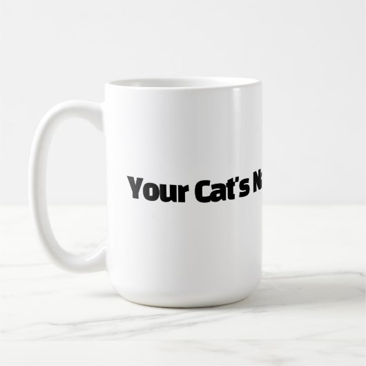 Minimalist Custom Cat Name Mug | Abstract Line Art Koffiemok (Links)