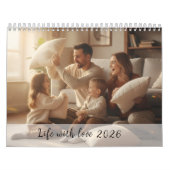 Minimalist Custom Family Photo 2026 Kalender (Hoes)