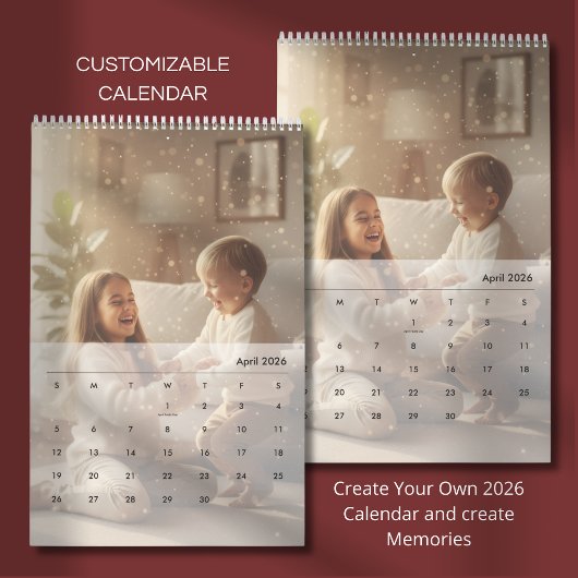 Minimalist Custom Family Photo 2026 Kalender