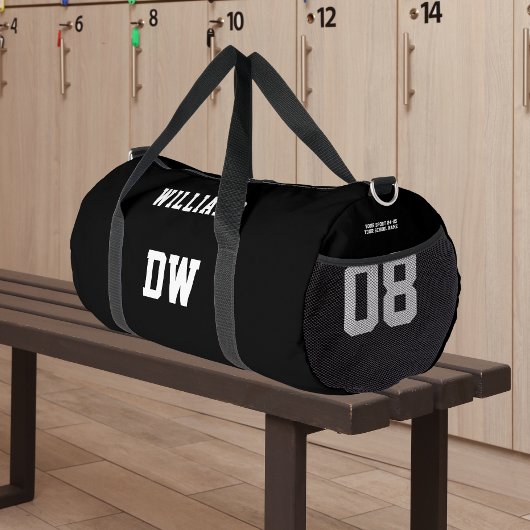 Minimalist Custom Name Monogram Jersey Nummer Plunjezak