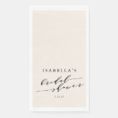 Minimalist Custom Name Vrijgezellenfeest Cream Servet (Voorkant)