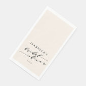 Minimalist Custom Name Vrijgezellenfeest Cream Servet (Hoek)