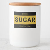 Minimalist Custom Sugar Label for Containers Voedselcontainer Etiket (Voorkant)