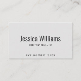 Minimalist Customizable Professional Gray Visitekaartje