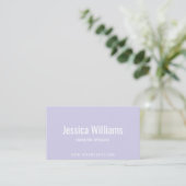 Minimalist Customizable Professional Lavender Visitekaartje (Staand voorkant)