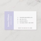 Minimalist Customizable Professional Lavender Visitekaartje (Achterkant)