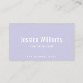 Minimalist Customizable Professional Lavender Visitekaartje
