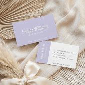 Minimalist Customizable Professional Lavender Visitekaartje